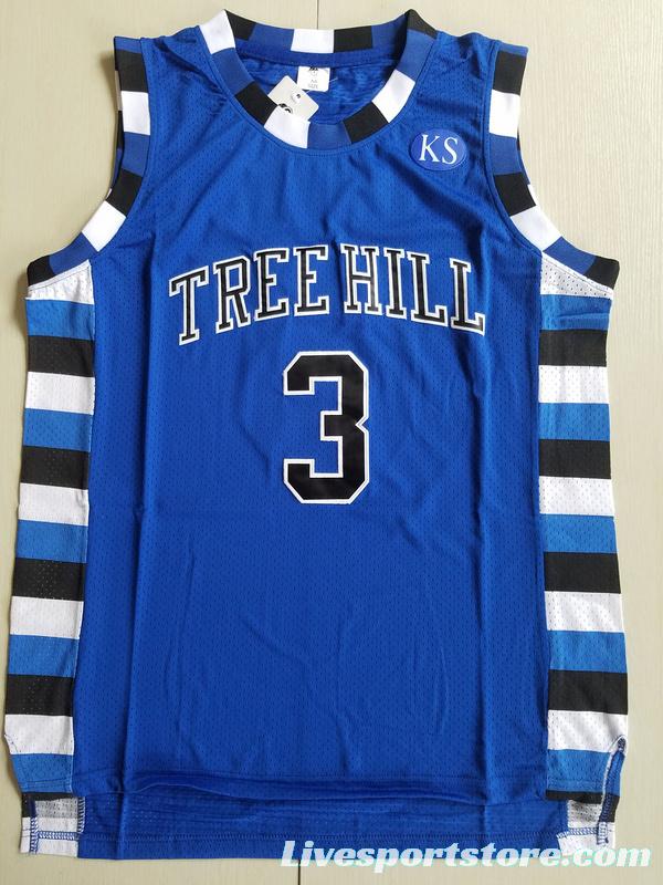 Antwon Skills Taylor 3 One Tree Hill Ravens Blue Basketball Jersey