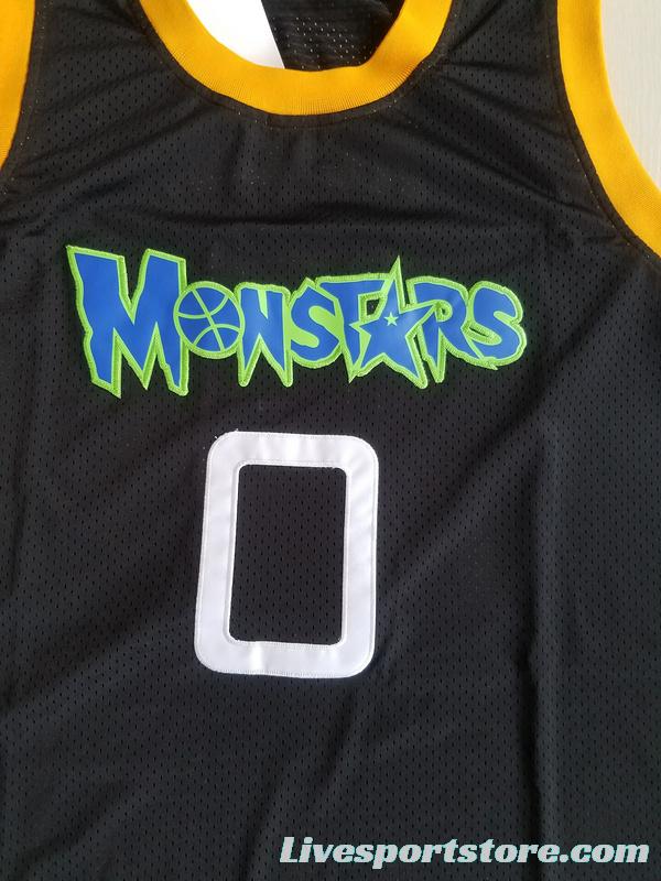 Mon-Stars 0 Alien Black Bastetball Jersey