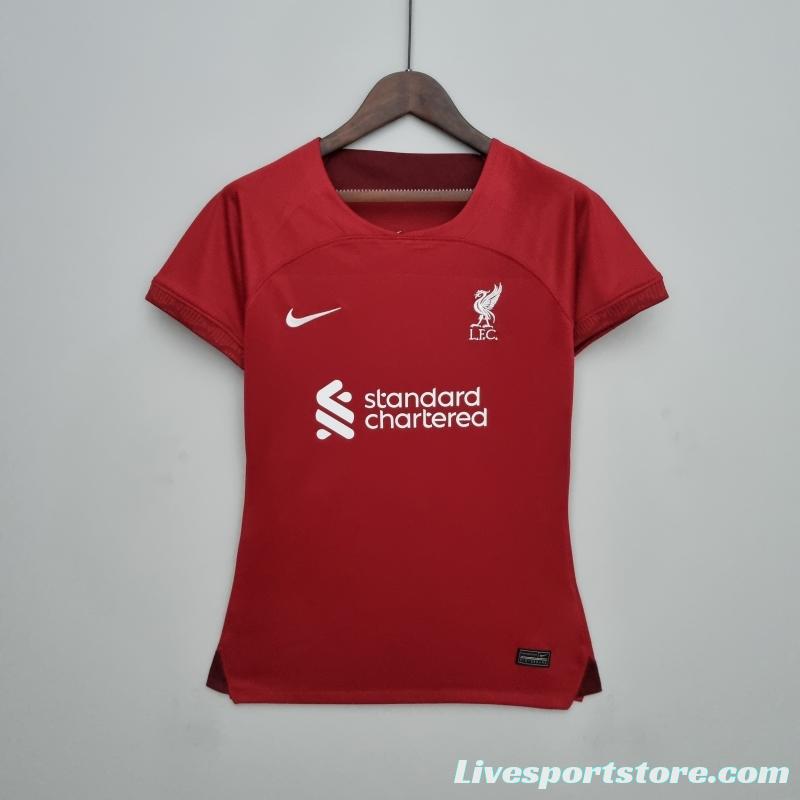 22/23 Women Liverpool Home Soccer Jersey