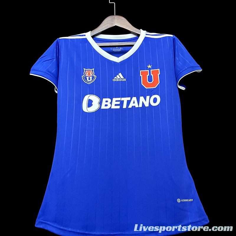 22/23 Chile Universidad De Home Woman  Soccer Jersey