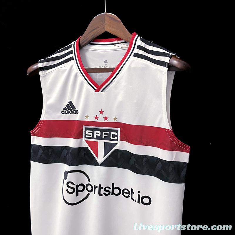 22/23 Vest Sao Paulo Home White Soccer Jersey