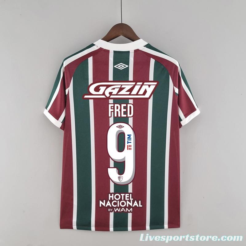 22/23 All Sponsors Fluminense Home  Soccer Jersey