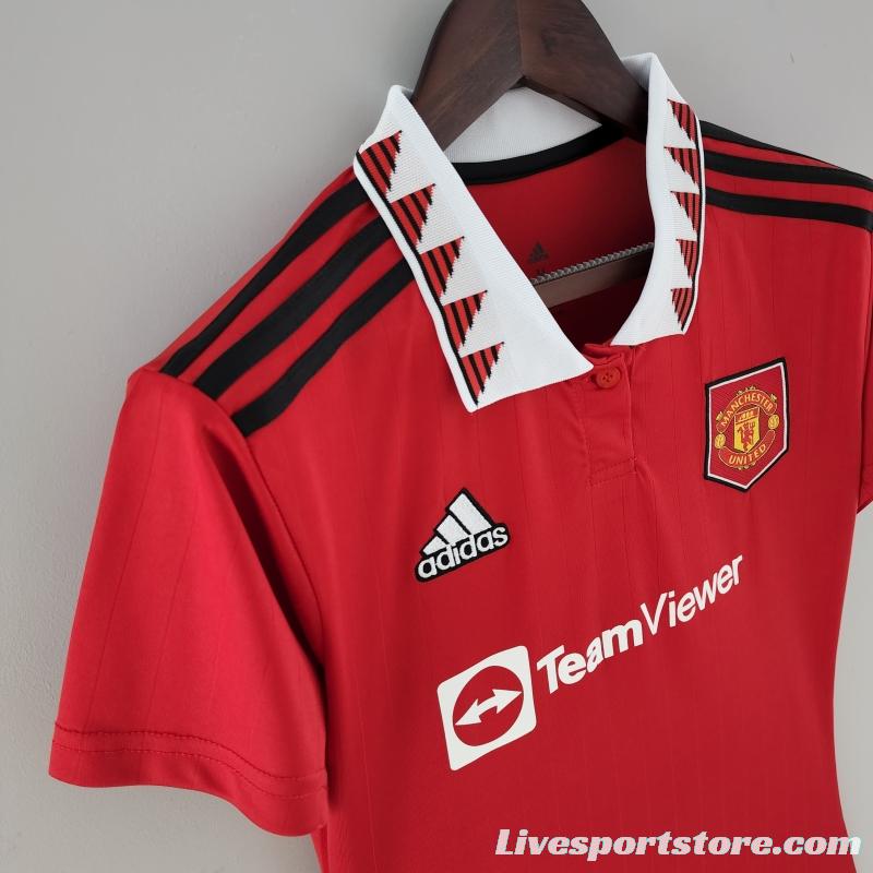 22/23 Women Manchester United Home  Soccer Jersey