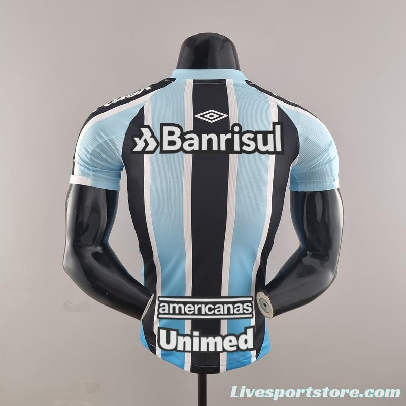 Player Version 22/23 All Sponsors Gremio Home  Soccer Jersey