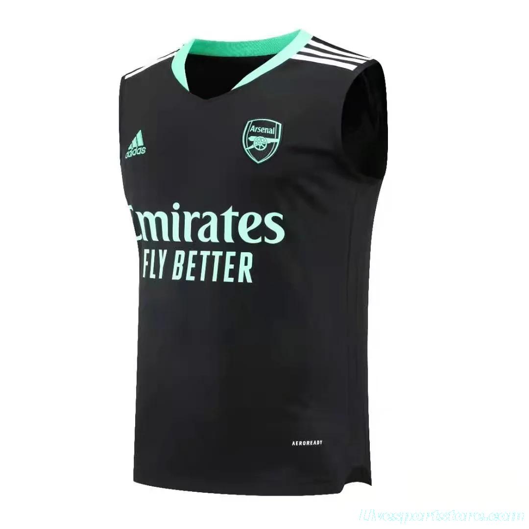 22/23 Arsenal Pre-match Training Jersey Black Vest