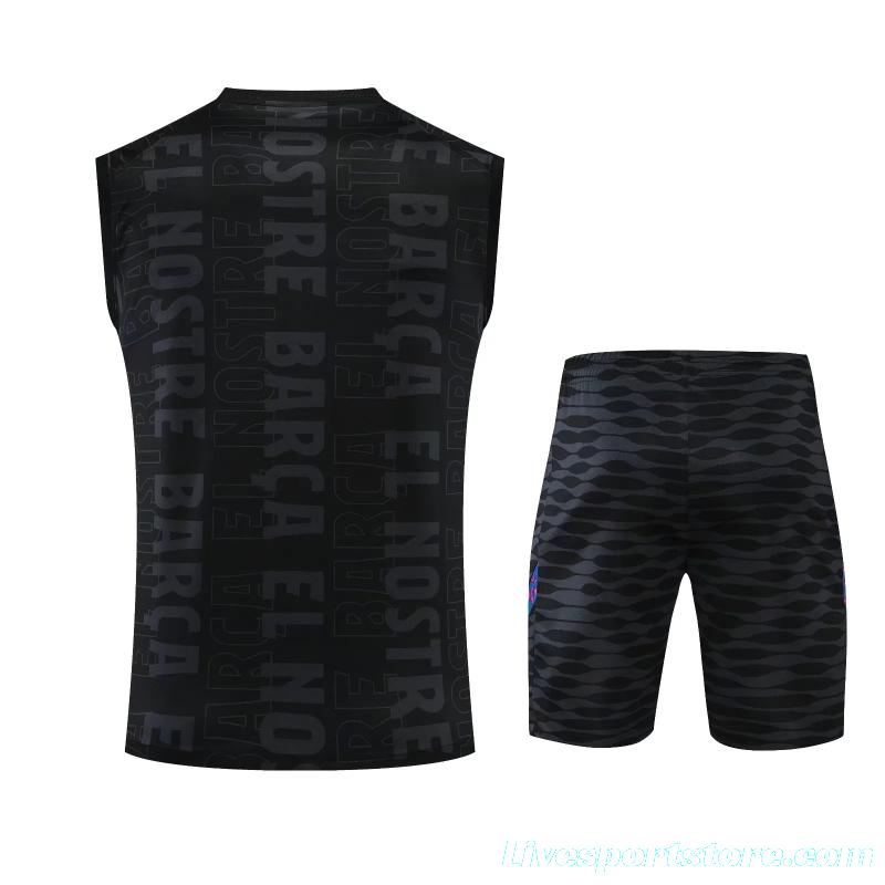 22/23 Barcelona Black Pre-match Training Jersey Vest