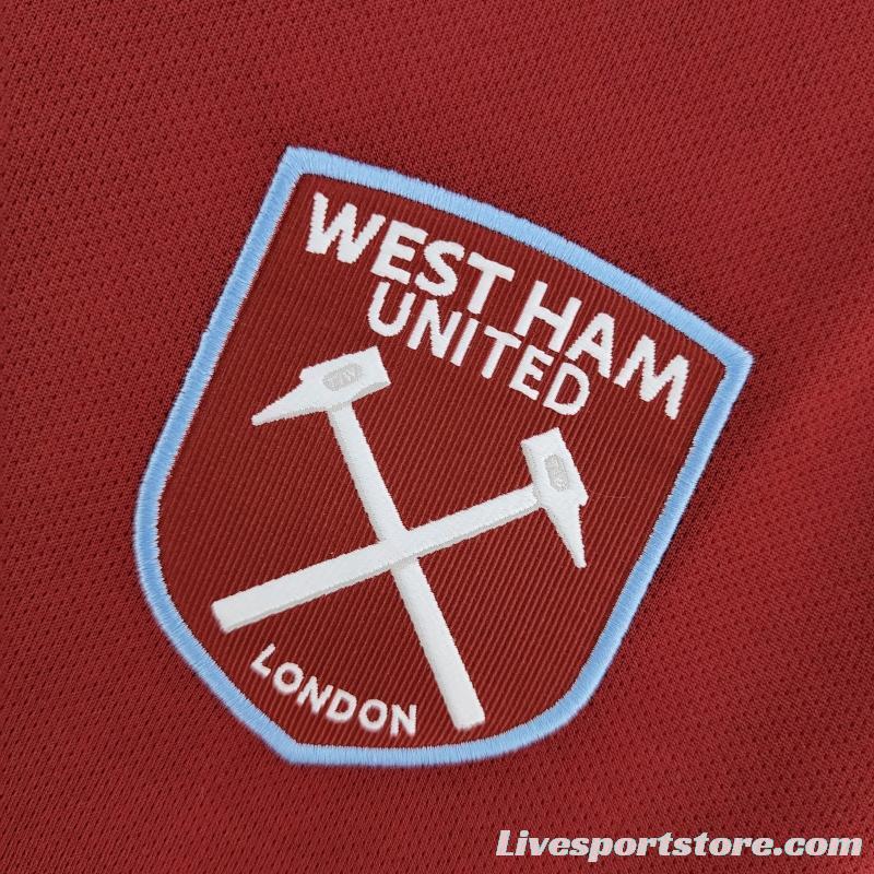 22/23 West Ham United Home Soccer Jersey