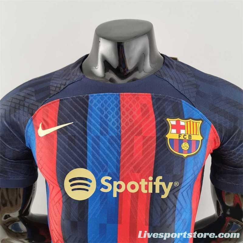 Player Version 22-23 Barcelona Home Soccer Jersey