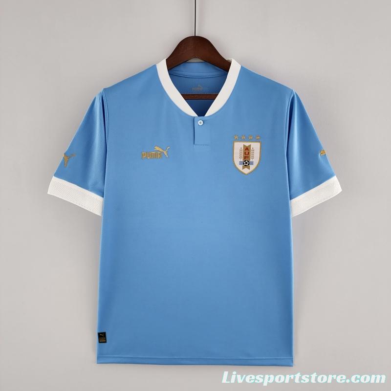 2022 Uruguay Home Soccer Jersey