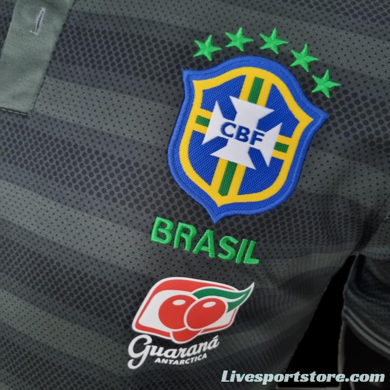 Brazil Polo Black Stripe