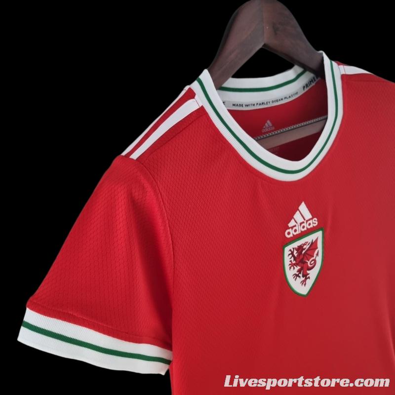 2022 Women Wales Red Soccer Jersey