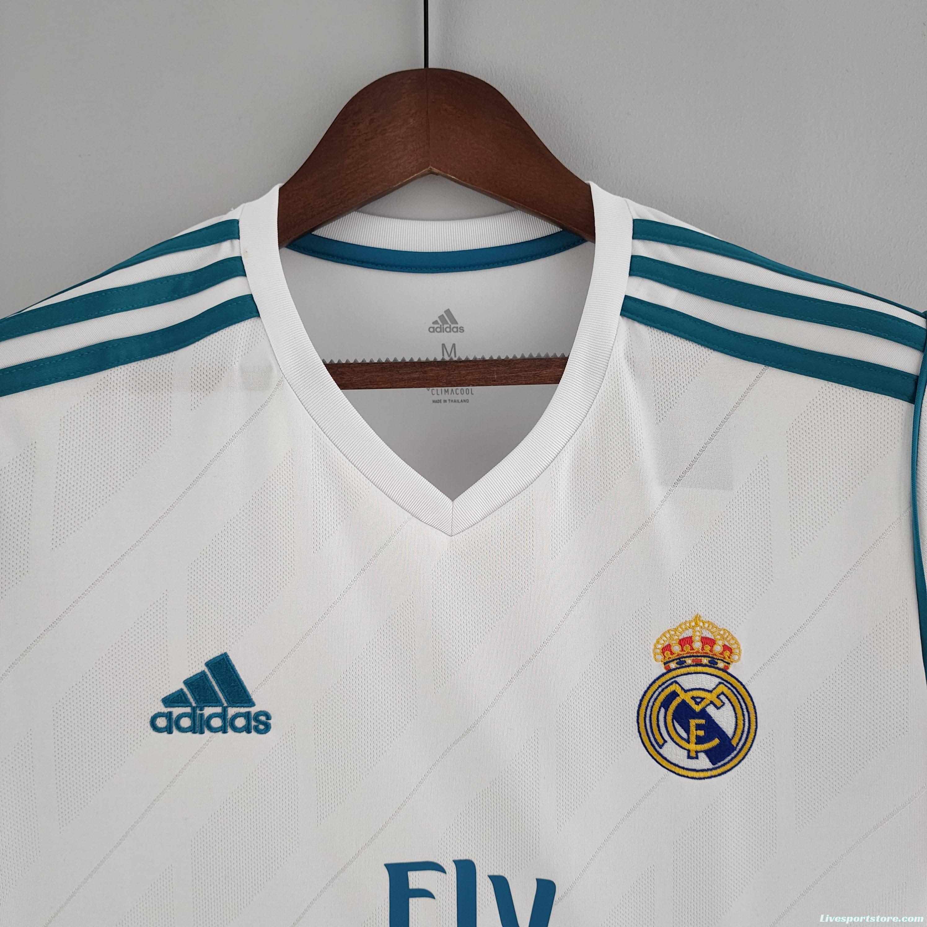 Retro 17/18 Real Madrid Home Soccer Jersey