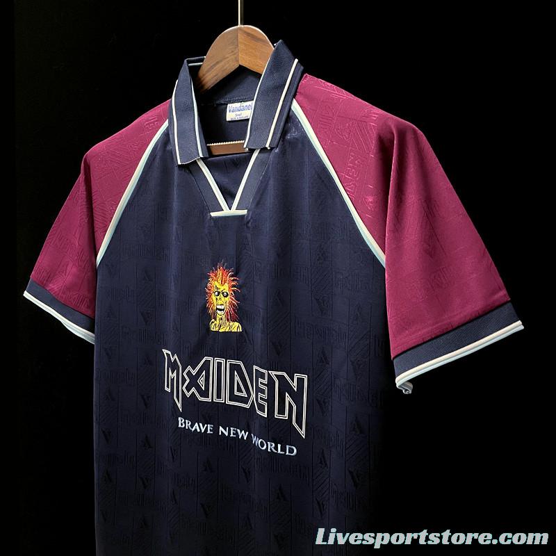 Retro 1999 West Ham Iron Maiden Home Soccer Jersey