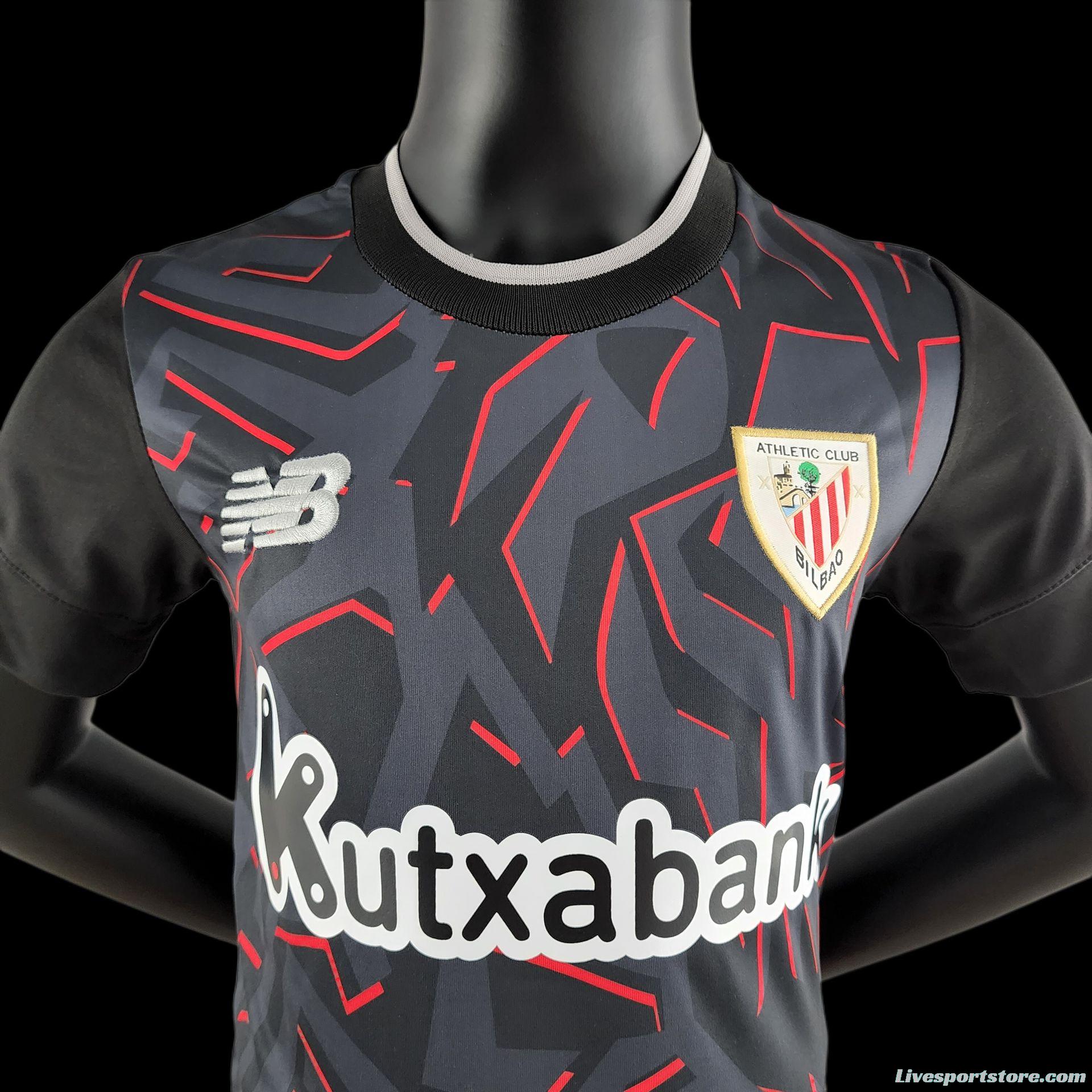 22/23 Kids Kit Athletic Bilbao Away Size：16-28 Soccer Jersey