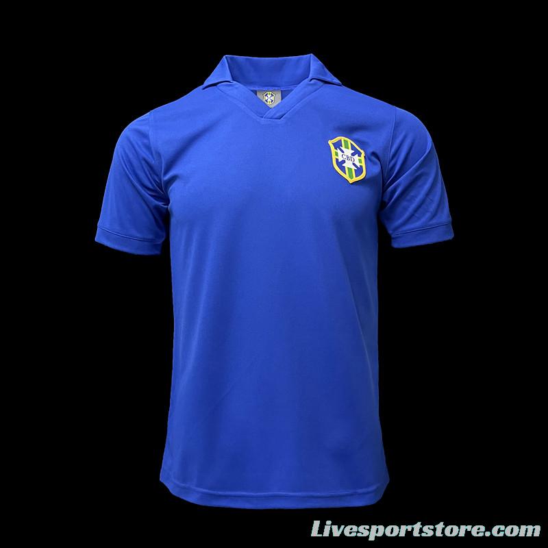 Retro 1957 Brazil Away Soccer Jersey