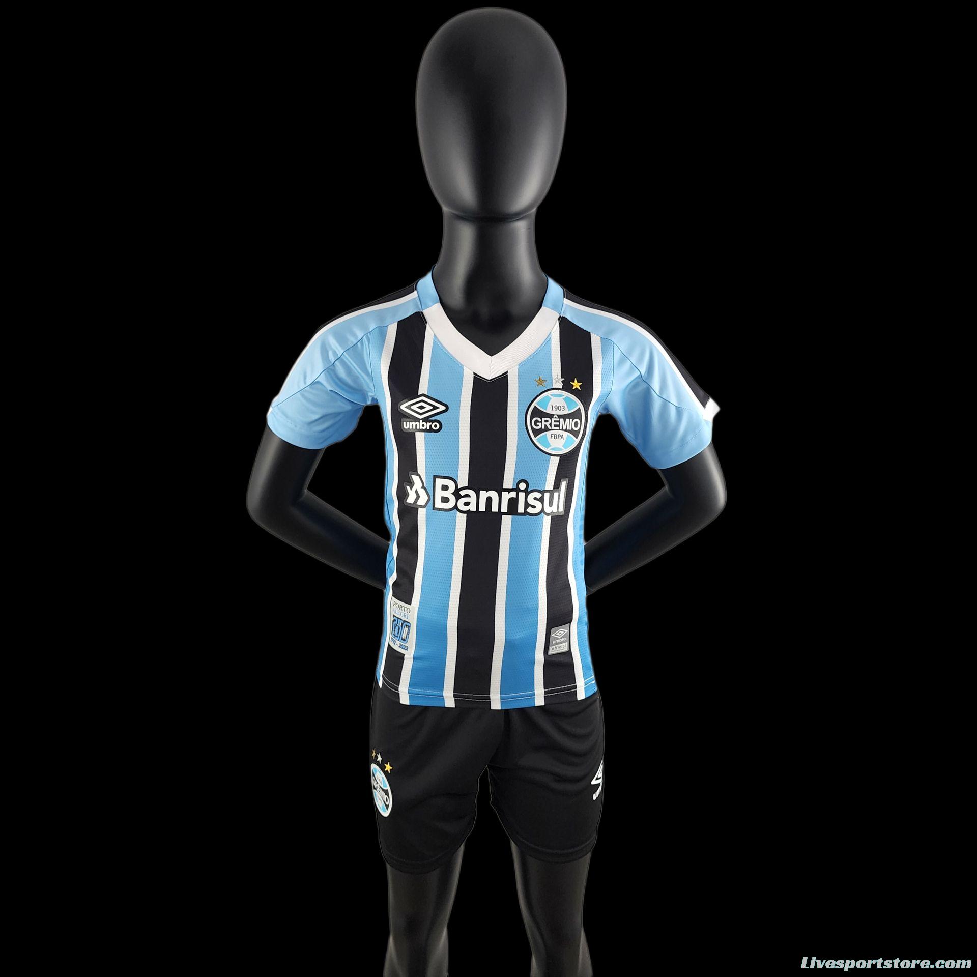 22/23 Kids Kit Gremio Home Size：16-28 Soccer Jersey