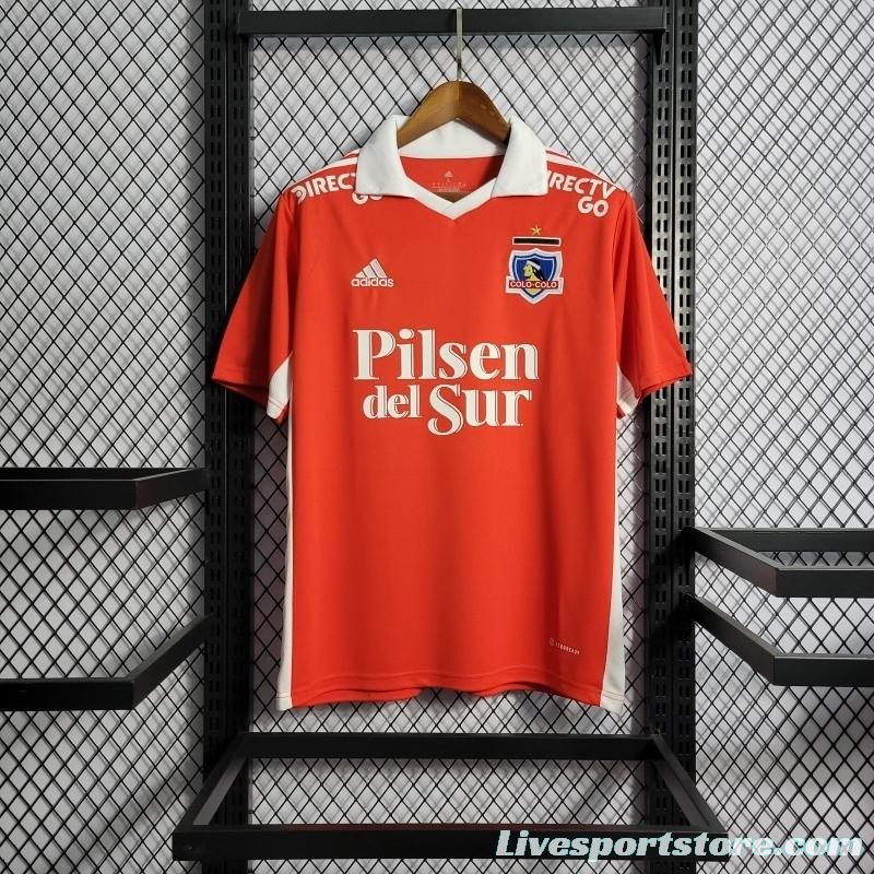 22/23 Colo Colo Third Red Soccer Jersey