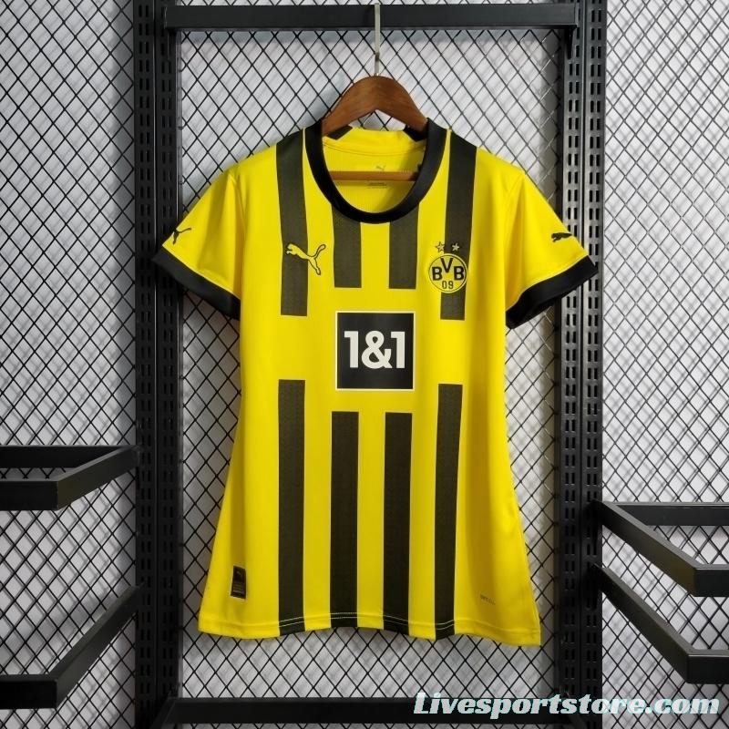 22/23 Woman Borussia Dortmund Home Soccer Jersey