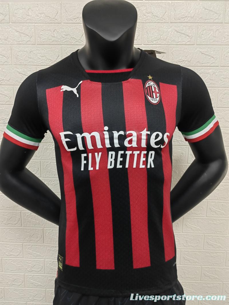 Player Version 22/23 AC Milan Home Soccer Jersey