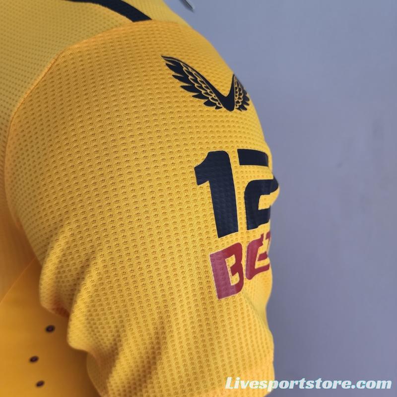 Player Version 22/23 Wolverhampton Wanderers Home Soccer Jersey