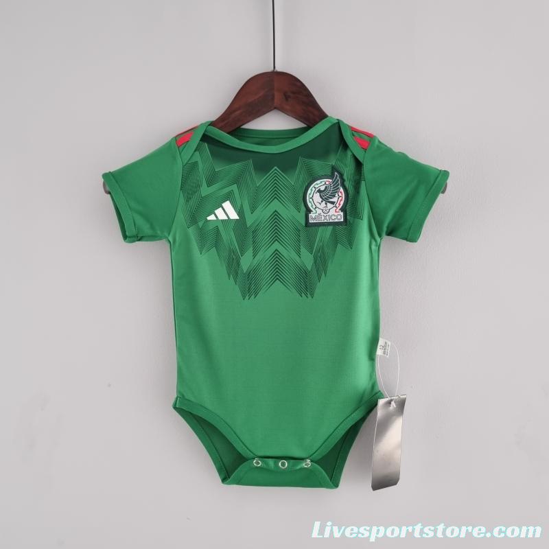 2022 Mexico Home Baby KM#0026 9-12 Soccer Jersey