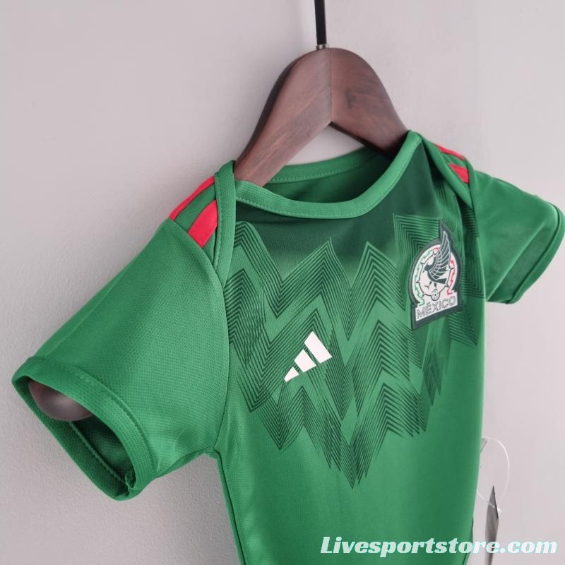 2022 Mexico Home Baby KM#0026 9-12 Soccer Jersey