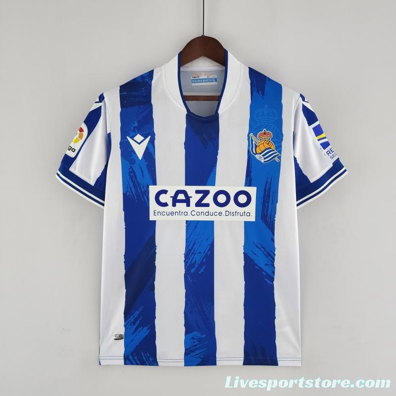 22/23 Real Sociedad Home Soccer Jersey