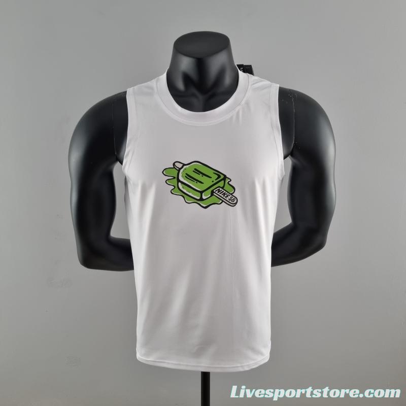 2022 Nike White Vest Shirts "Icecream Logo"#K000193