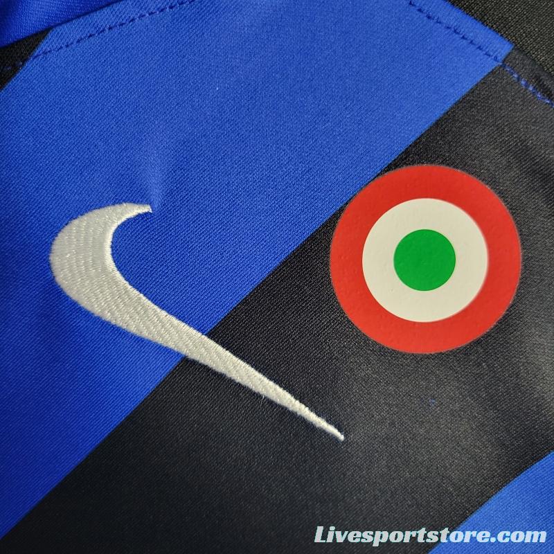 22/23 Inter Milan Home Soccer Jersey With Patch