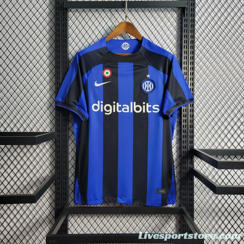 22/23 Inter Milan Home Soccer Jersey With Patch