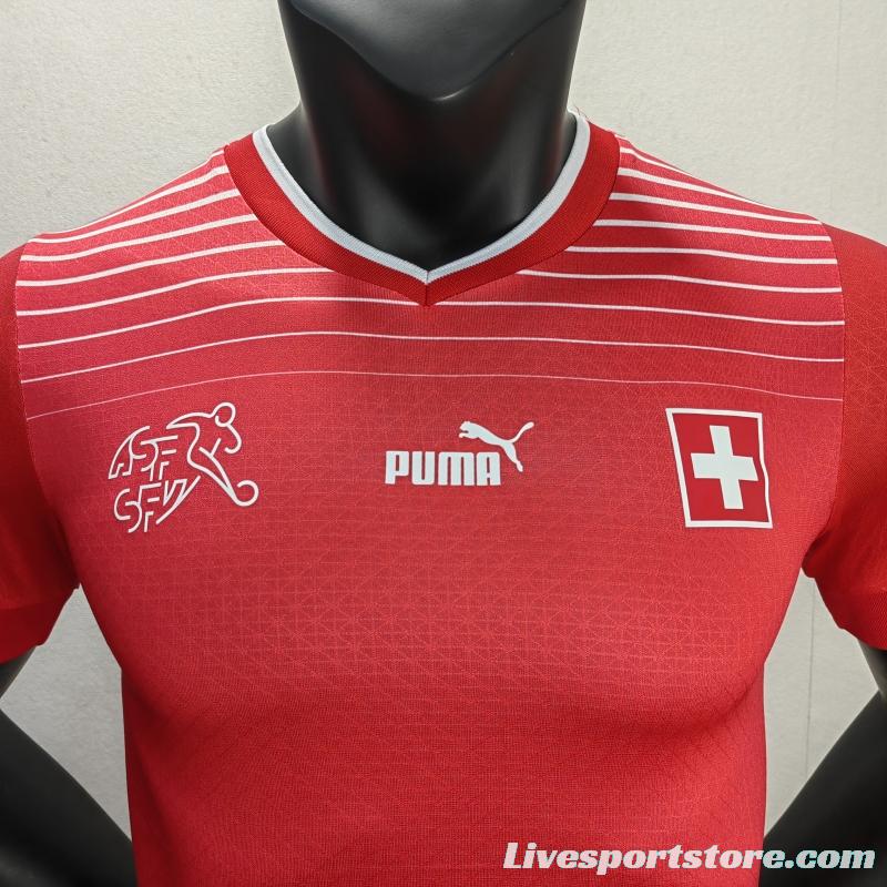 Player Version 2022 Switzerland Home Soccer Jersey