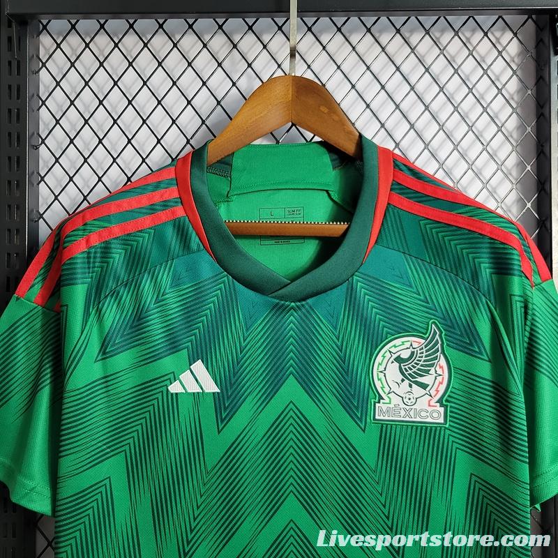 2022 Mexico Home Soccer Jersey