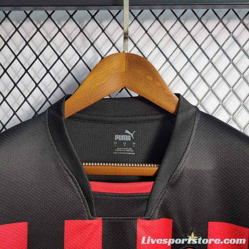 22/23 Long Sleeve AC Milan Home Soccer Jersey