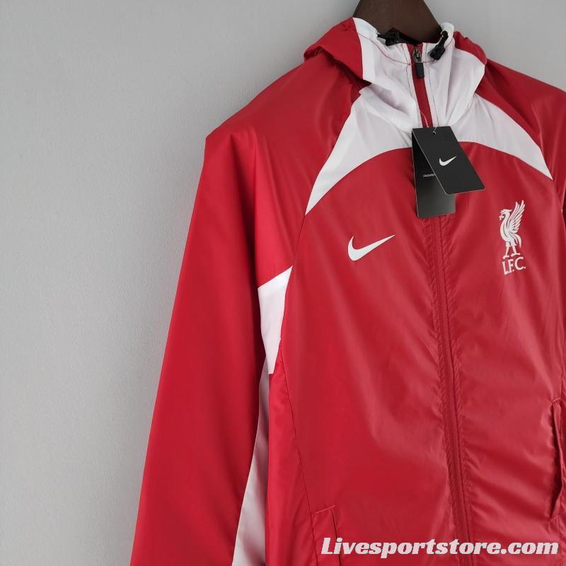 2022 Liverpool Windbreaker Red And White