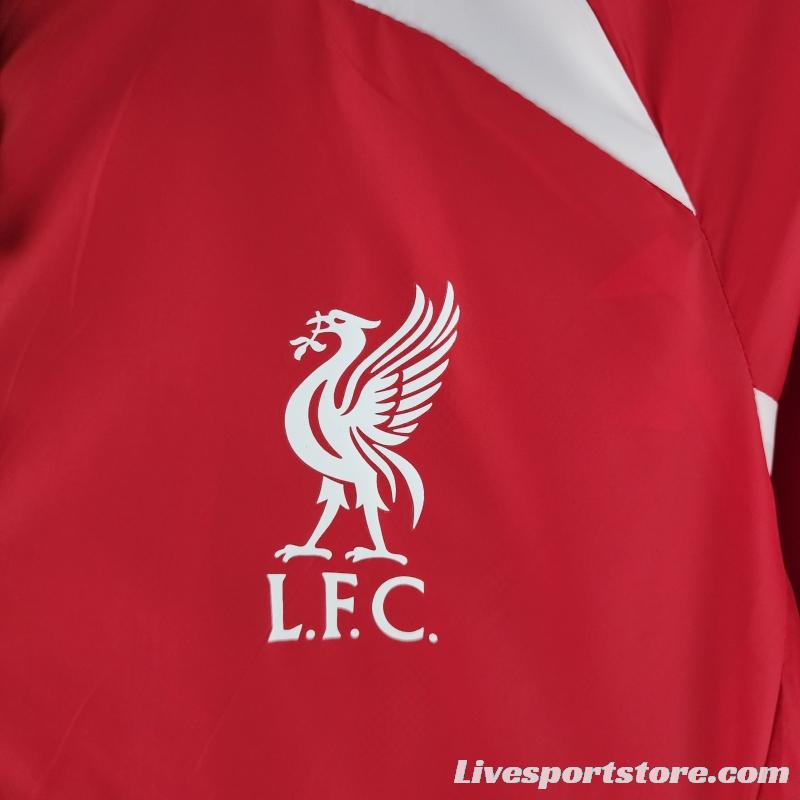 2022 Liverpool Windbreaker Red And White