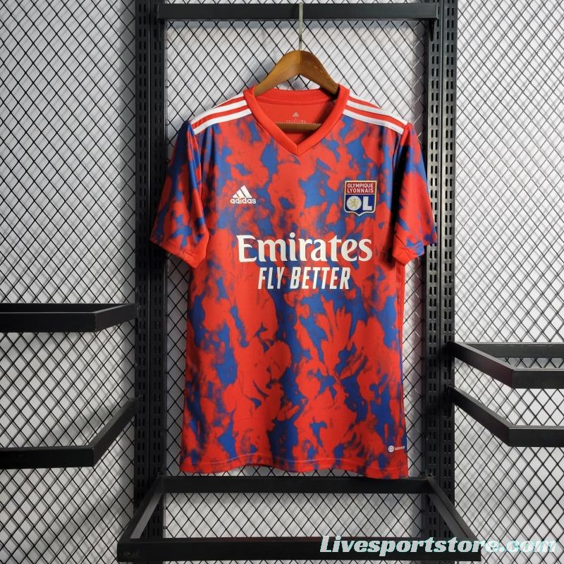 22/23 Olympique Lyonnais Lyon Away Soccer Jersey