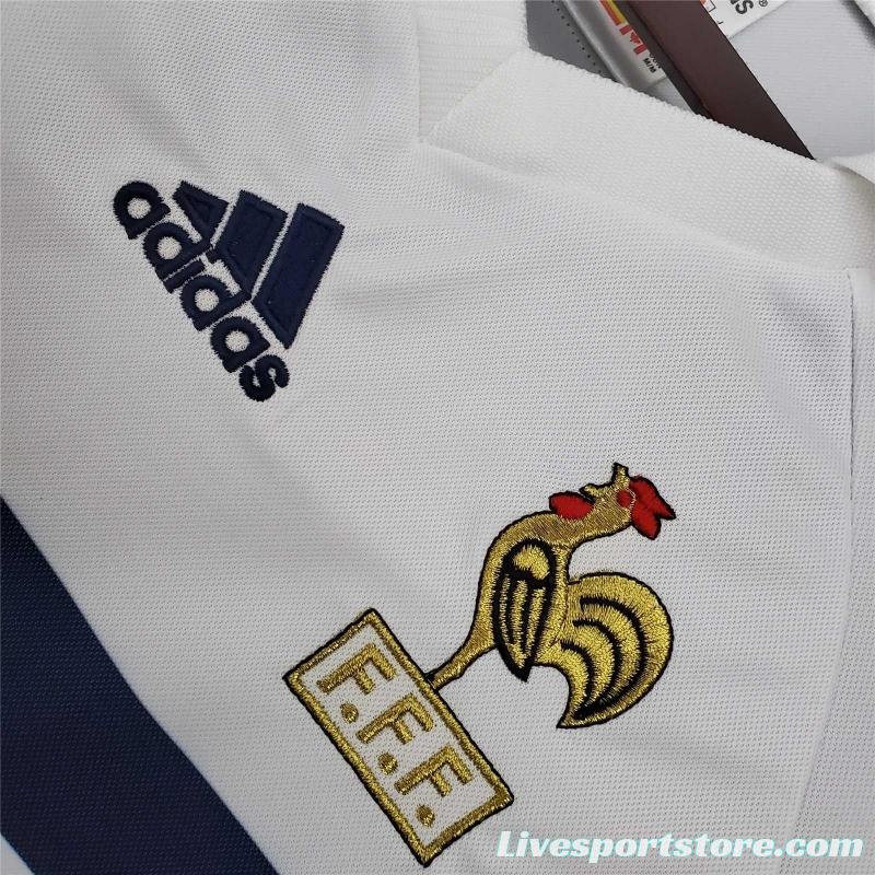 Retro 1998 France Away White Soccer Jersey