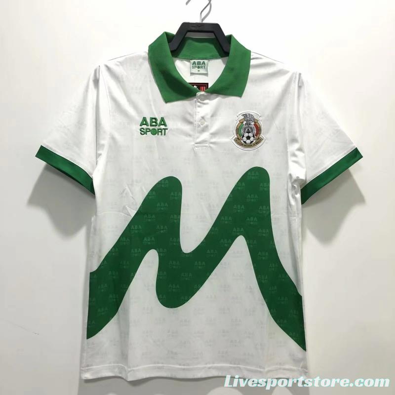 Retro 1995 Mexico Away White Soccer Jersey