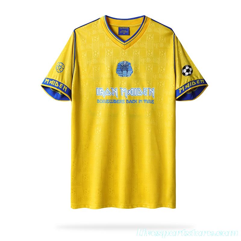 Retro 2018 West Ham United x Iron Maiden Yellow Jersey