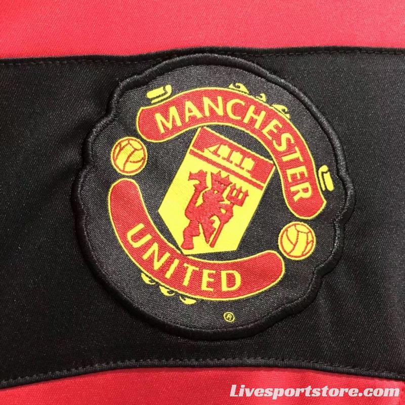 Retro 09/10 Long Sleeve Manchester United Home Soccer Jersey