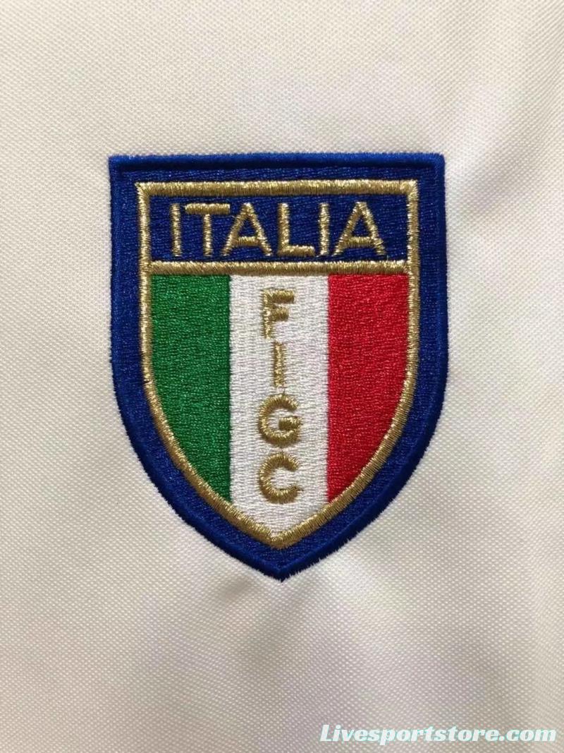 Retro 1982 Italy Away White Soccer Jersey