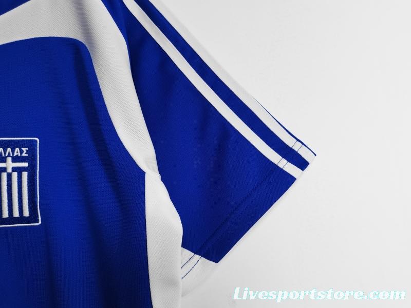 Retro 2004 Greece Home Soccer Jersey