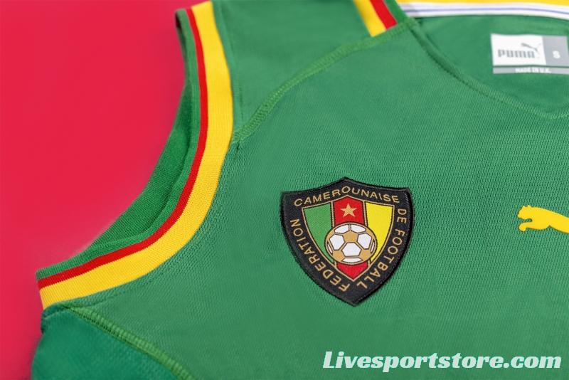 Retro 2002 Cameroon Home Soccer Jersey