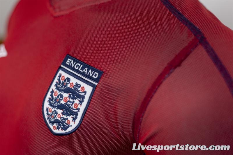 Retro 2002 England Away Reversible (Red/Navy) Soccer Jersey