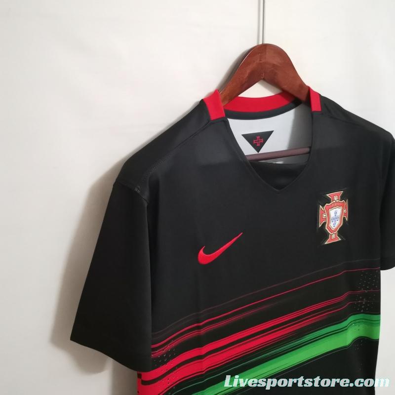 Retro 2015 Portugal Away Black Soccer Jersey