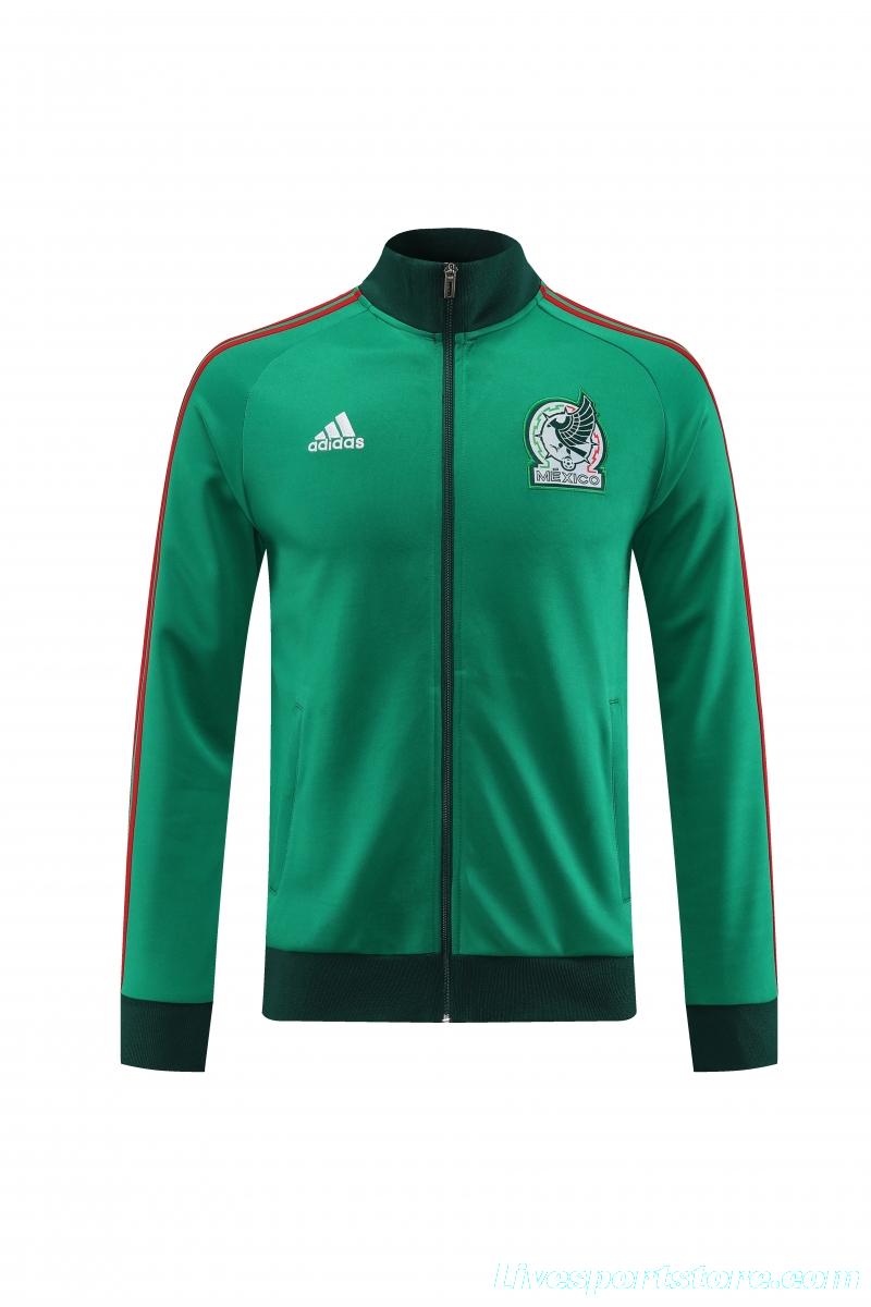 2022 Mexico Green Full Zipper Tracksuit