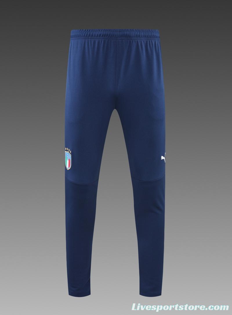 2022 Italy Blue Half Zipper Tracksuit