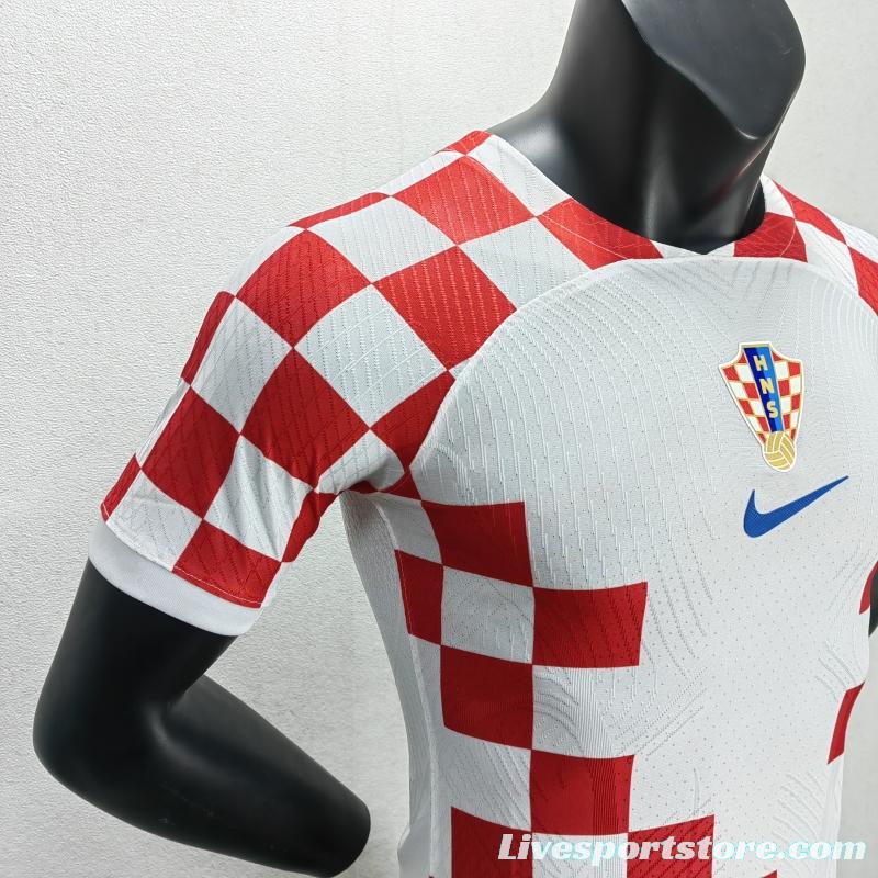 Player Version 2022 Croatia Home Soccer Jersey