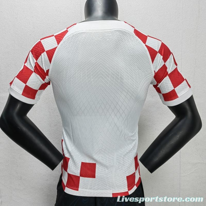 Player Version 2022 Croatia Home Soccer Jersey