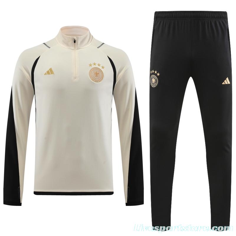 2022 Germany Khaki Half Zipper Tracksuit